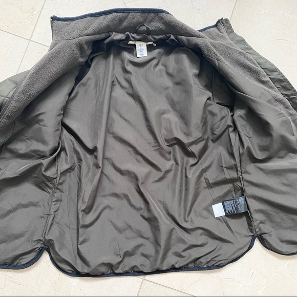 H&M Quilted Jacket Olive Green Size 4 - Picture 6 of 7